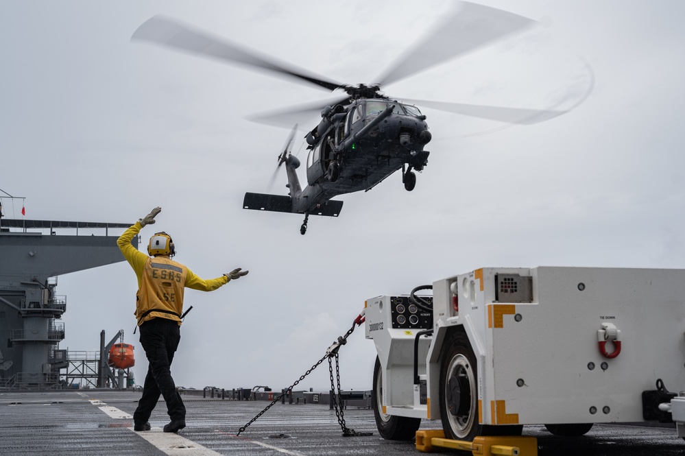 33rd RQS lands at sea