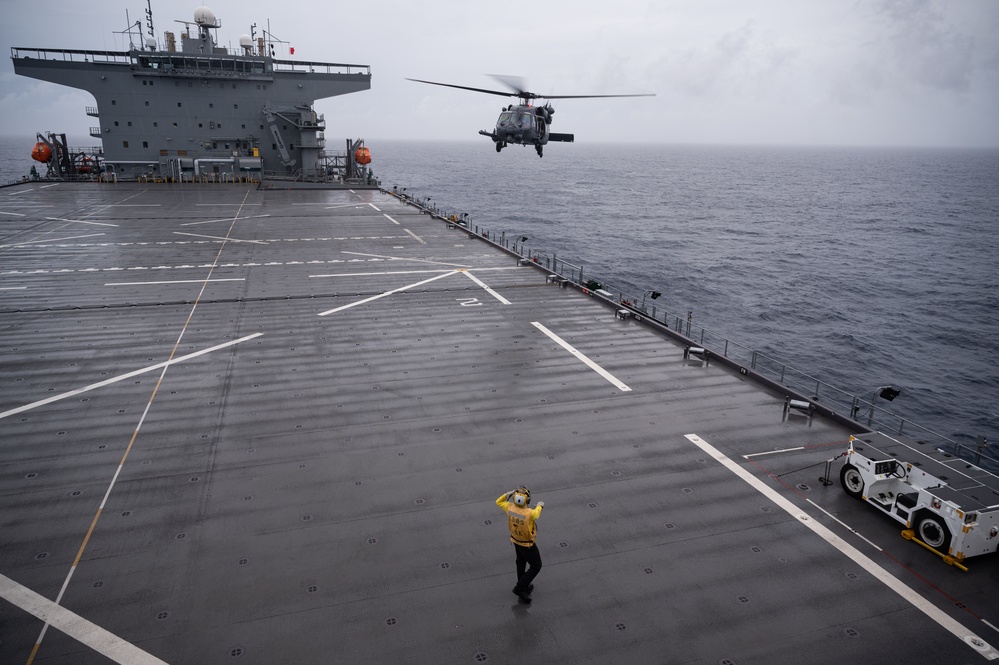 33rd RQS lands at sea