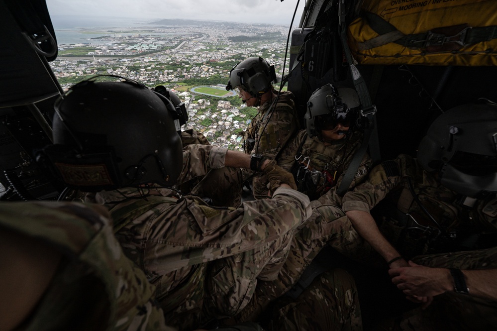 33rd RQS lands at sea