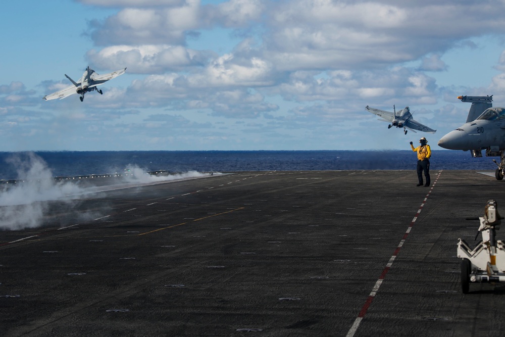 Abraham Lincoln conducts flight operations