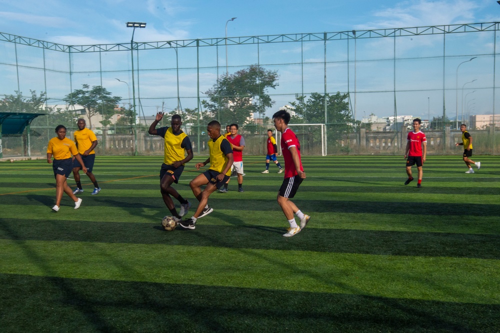 U.S. Navy Sailors participate in Host Nation Outreach Event during Pacific Partnership 2022