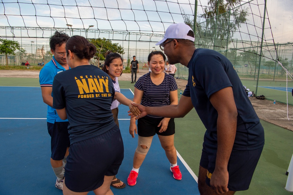 U.S. Navy Sailors participate in Host Nation Outreach Event during Pacific Partnership 2022