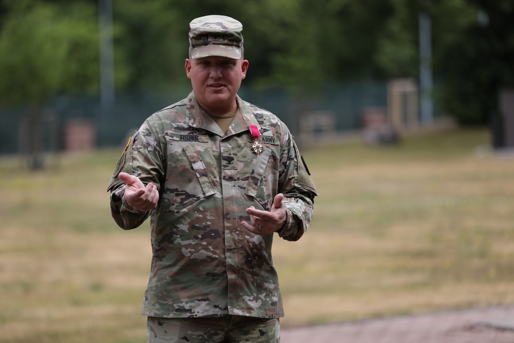 Col. Charles A. Fisher Jr. gives farewell address