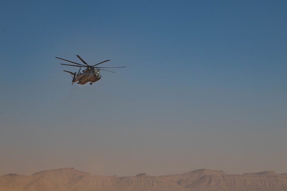 Helicopter Conducts Training Maneuvers for African Lion 22 at Ben Ghilouf Training Area in Tunisia