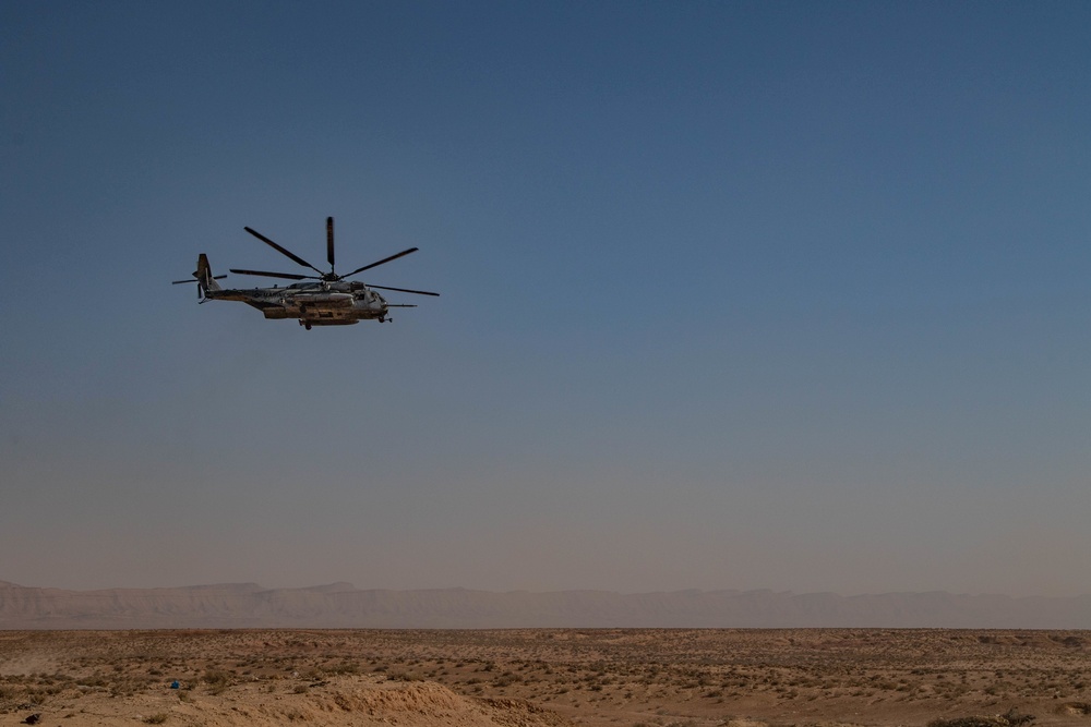 Helicopter Conducts Training Maneuvers for African Lion 22 at Ben Ghilouf Training Area in Tunisia