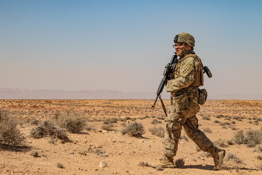 Dry-fire squad exercise at the Ben Ghilouf Training Area in Tunisia during African Lion 2022