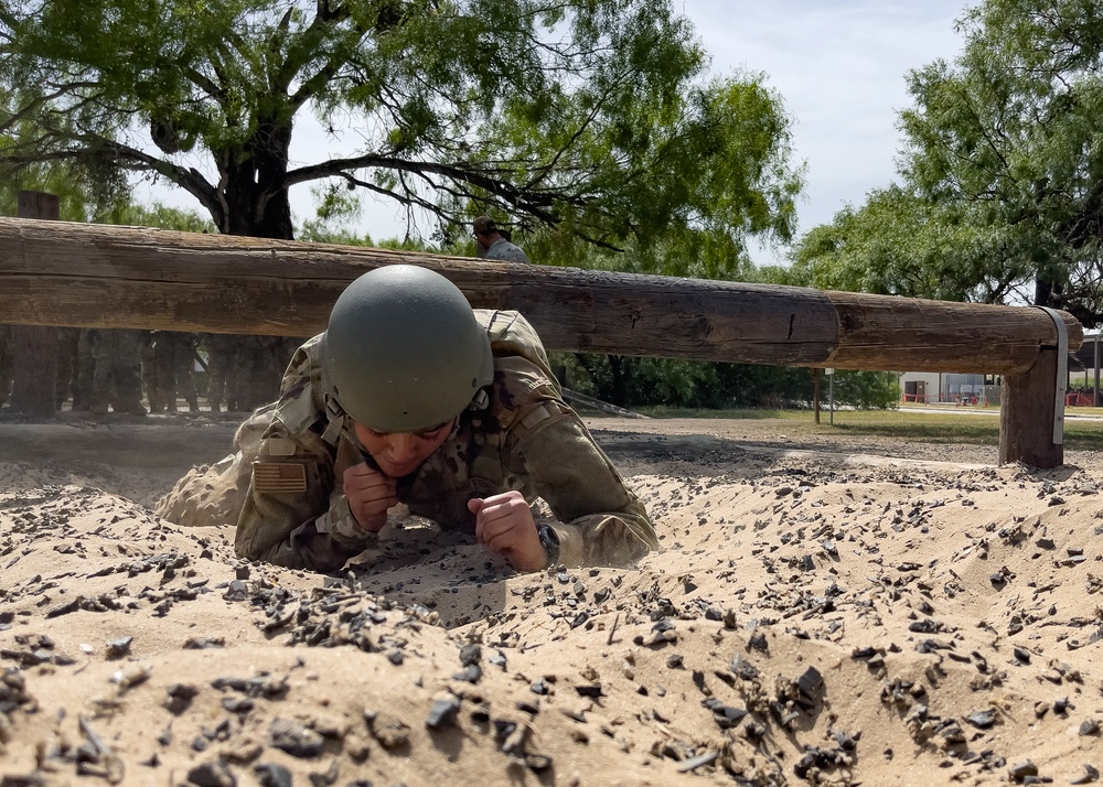 Space Force Basic Training FLT-459 participates in the 'BEAST' obstacle course, at Joint Base San Antonio-Chapman Annex, Texas, June 13, 2022.