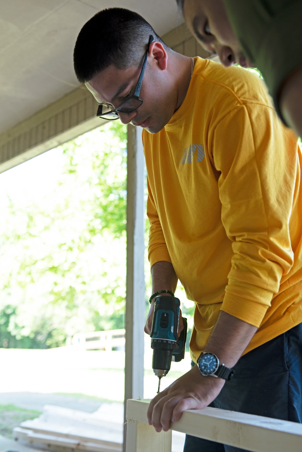 Sailors Volunteer at Camp Conquest during Navy Week Memphis