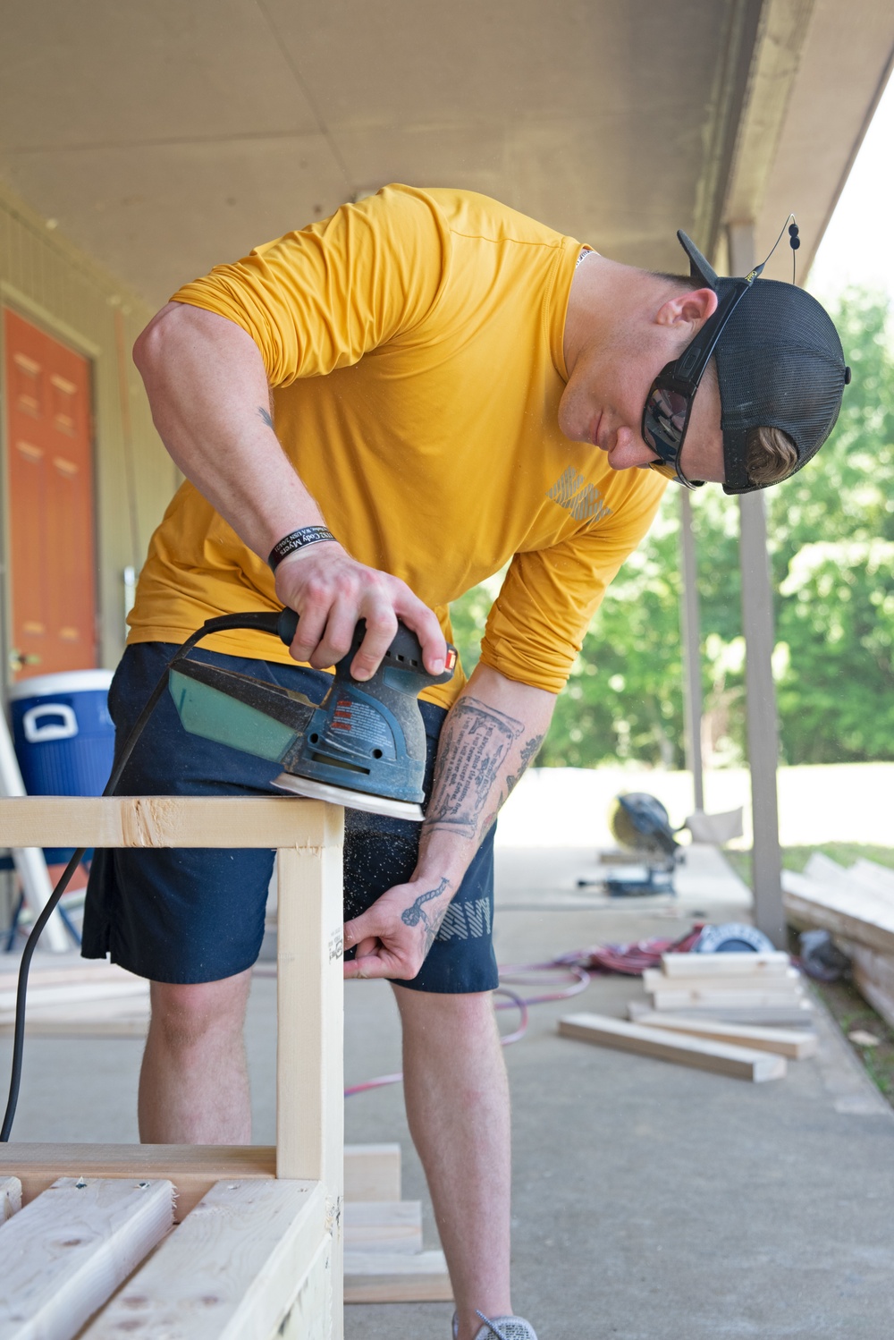 Sailors Volunteer at Camp Conquest during Navy Week Memphis