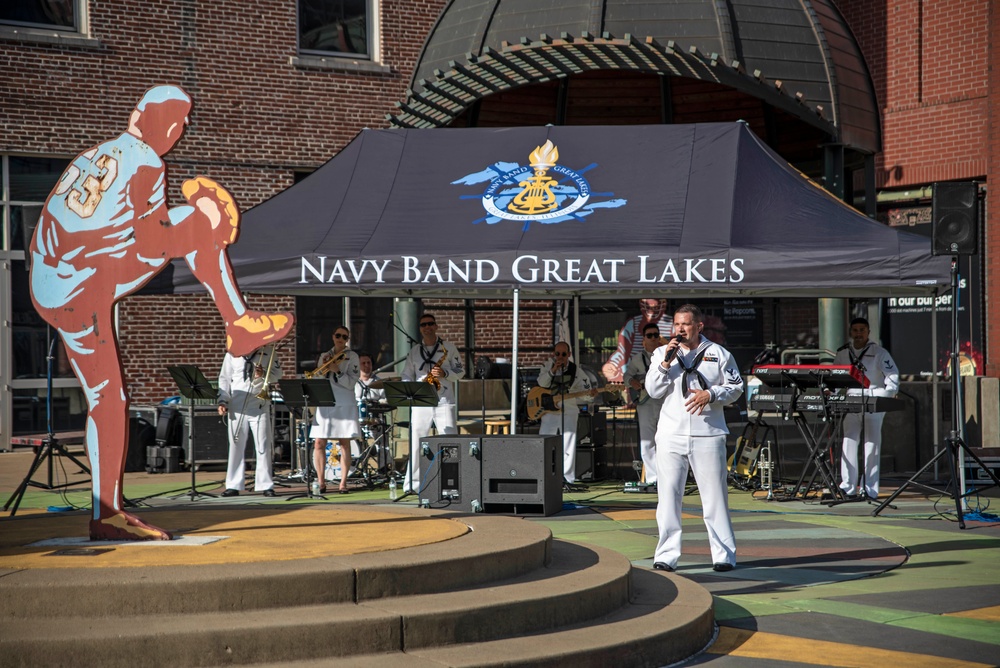 Navy Band Great Lakes Performs at Autozone Park During Navy Week Memphis