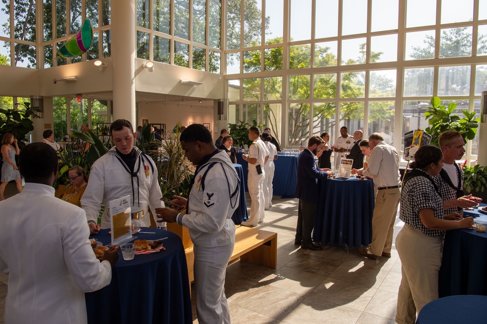 Sailors and Members of the Navy League Socialize During Navy Week Memphis