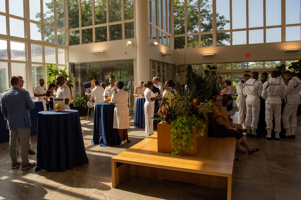 Sailors and Members of the Navy League Socialize During Navy Week Memphis