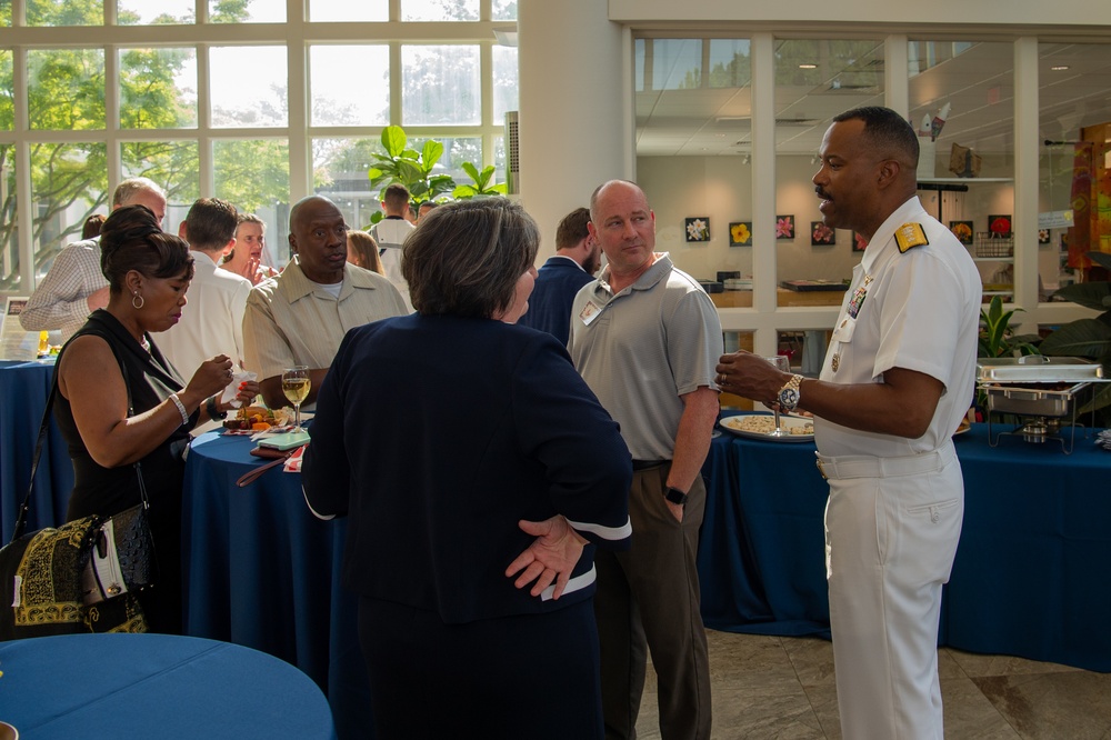 Commander, Navy Personnel Command Socializes with Attendees to a Memphis Navy League reception During Navy Week Memphis