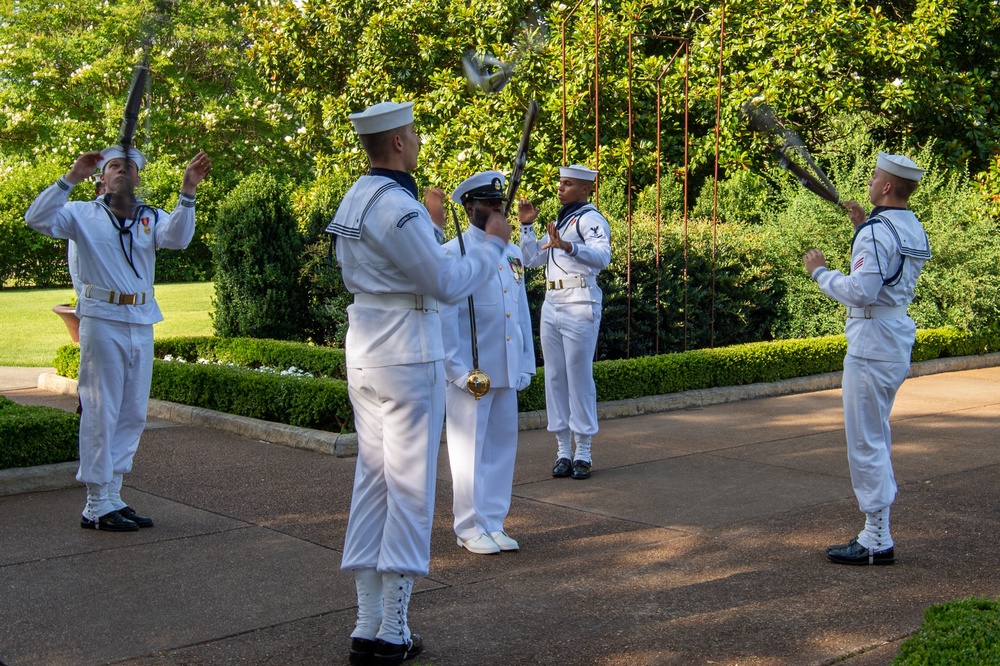 U.S. Navy Ceremonial Guard Perform at the Memphis Botanic Garden During Navy Week Memphis.