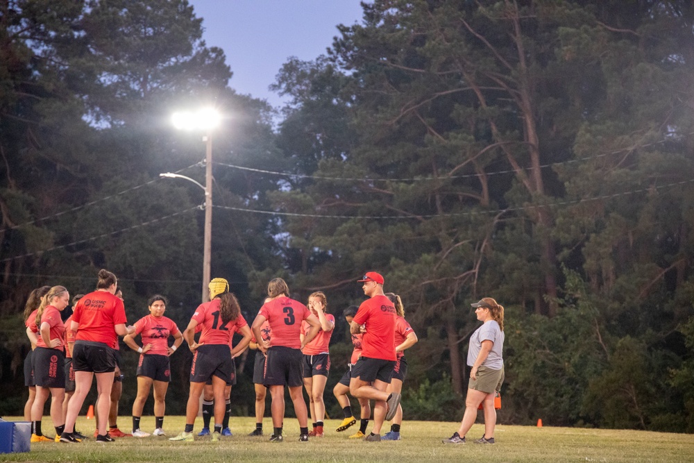 USMC Rugby Team trains at MCAS Beaufort