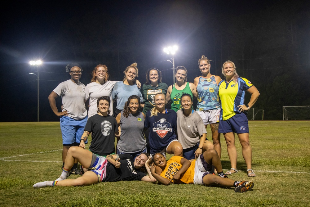 USMC Rugby Team trains at MCAS Beaufort