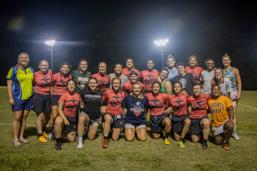 USMC Rugby Team trains at MCAS Beaufort