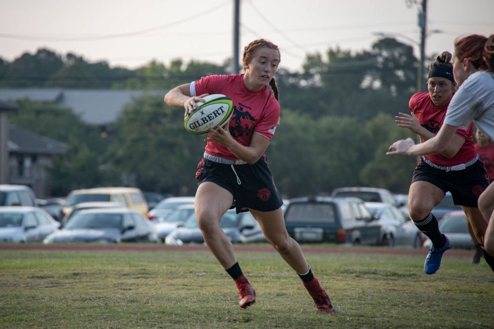 USMC Rugby Team trains at MCAS Beaufort