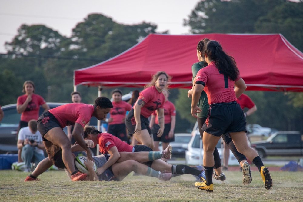 USMC Rugby Team trains at MCAS Beaufort