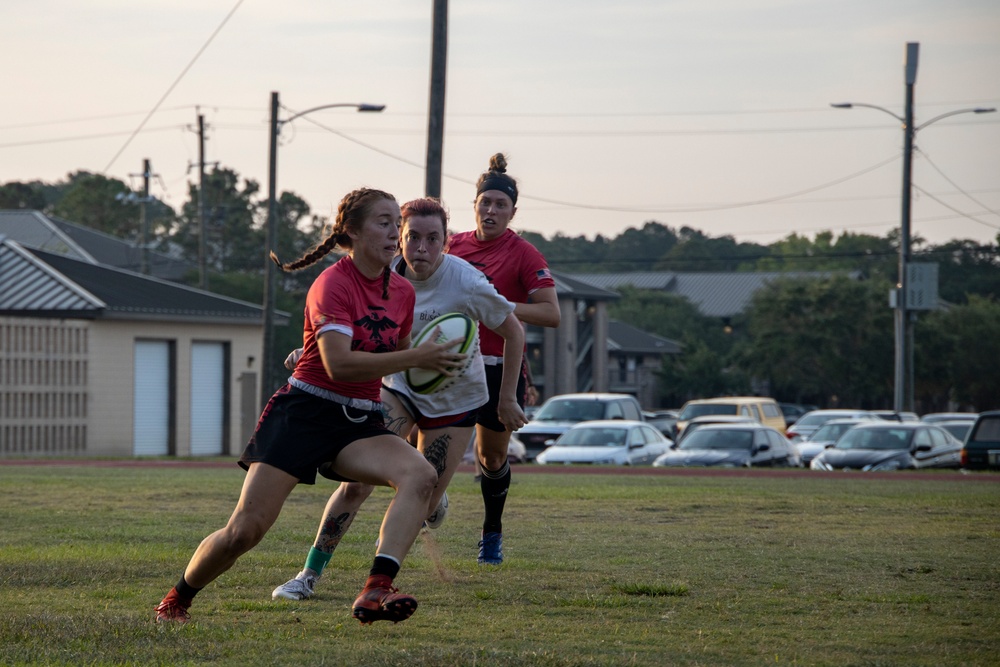 USMC Rugby Team trains at MCAS Beaufort