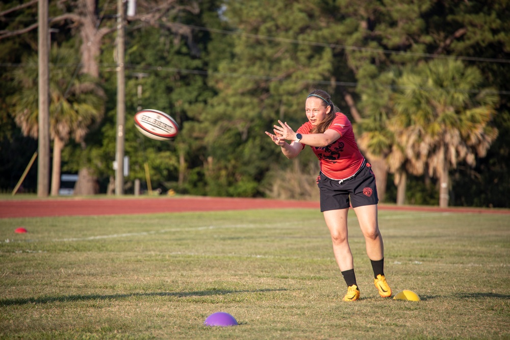 USMC Rugby Team trains at MCAS Beaufort