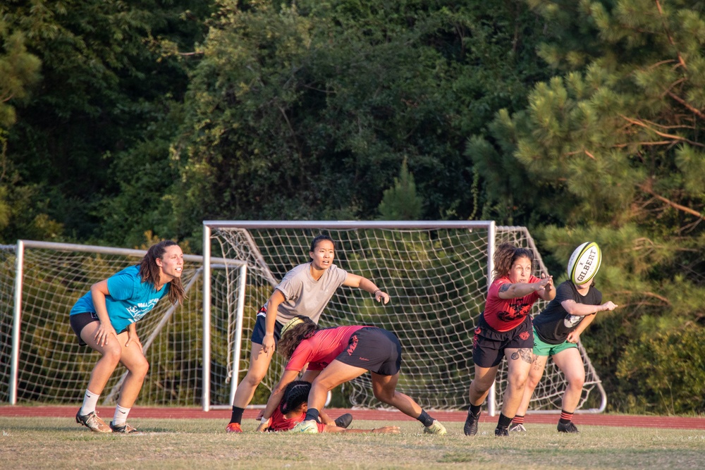 USMC Rugby Team trains at MCAS Beaufort