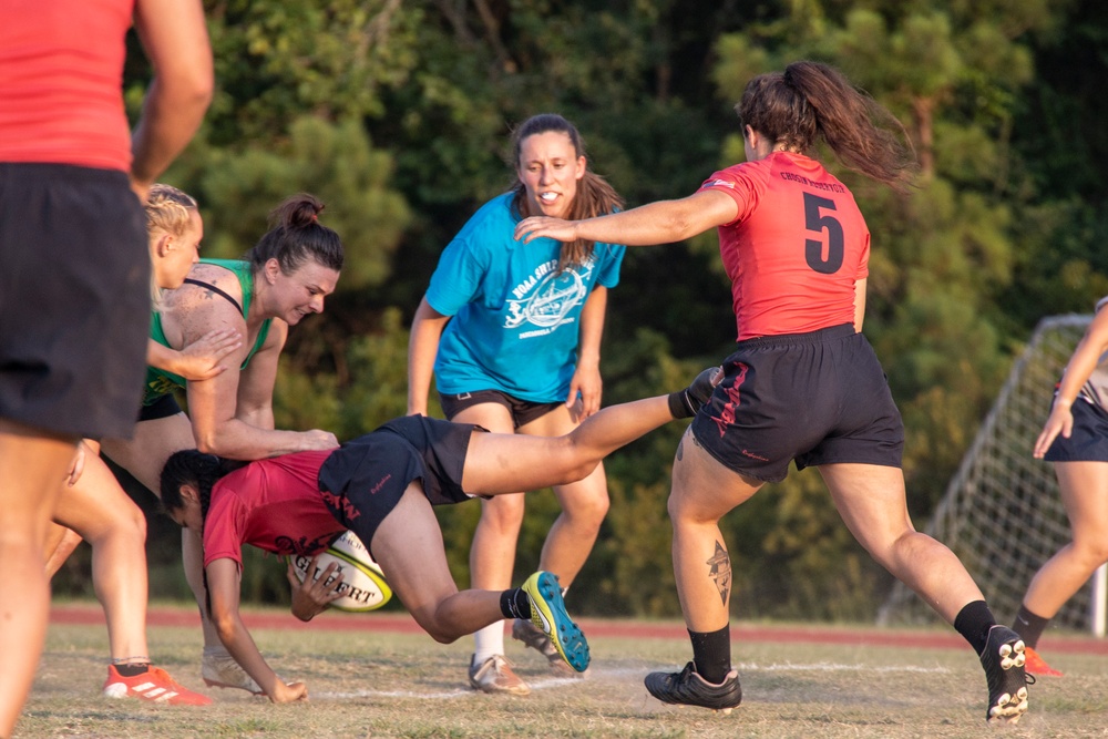 USMC Rugby Team trains at MCAS Beaufort