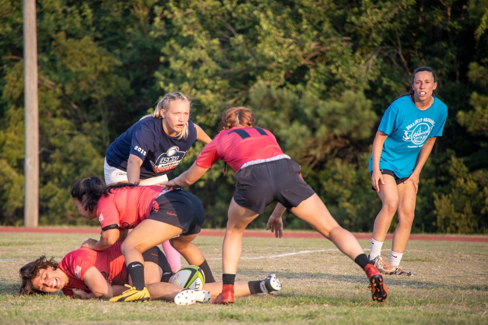 USMC Rugby Team trains at MCAS Beaufort