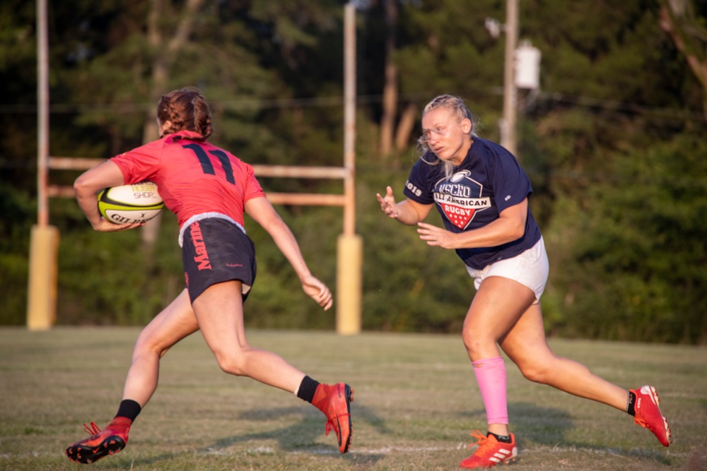 USMC Rugby Team trains at MCAS Beaufort