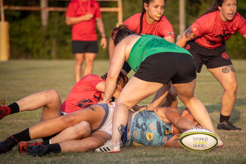 USMC Rugby Team trains at MCAS Beaufort