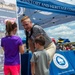 USS Constitution Sailor talks to kids about the history of the Navy at the Midsouth Airshow during Navy Week Memphis