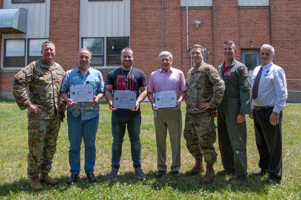 104FW Airman’s Civilian Employers selected for ESGR Patriot Awards