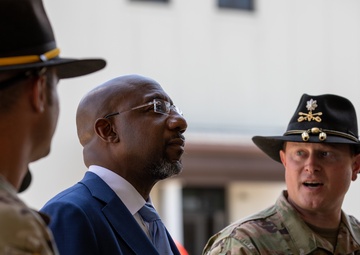 US Senator Raphael Warnock visits Fort Stewart