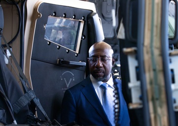 US Senator Raphael Warnock visits Fort Stewart
