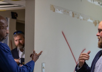 US Senator Raphael Warnock visits Fort Stewart