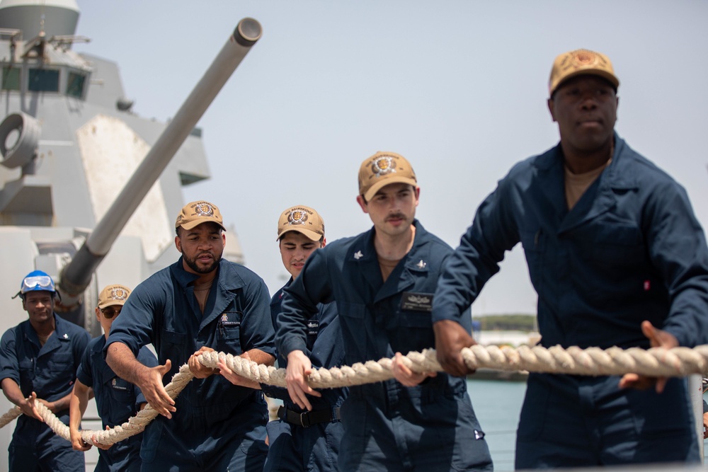 The USS Bainbridge is on a scheduled deployment in the U.S. Naval Forces Europe area of operations, employed by U.S. Sixth Fleet to defend U.S., Allied and Partner interests.