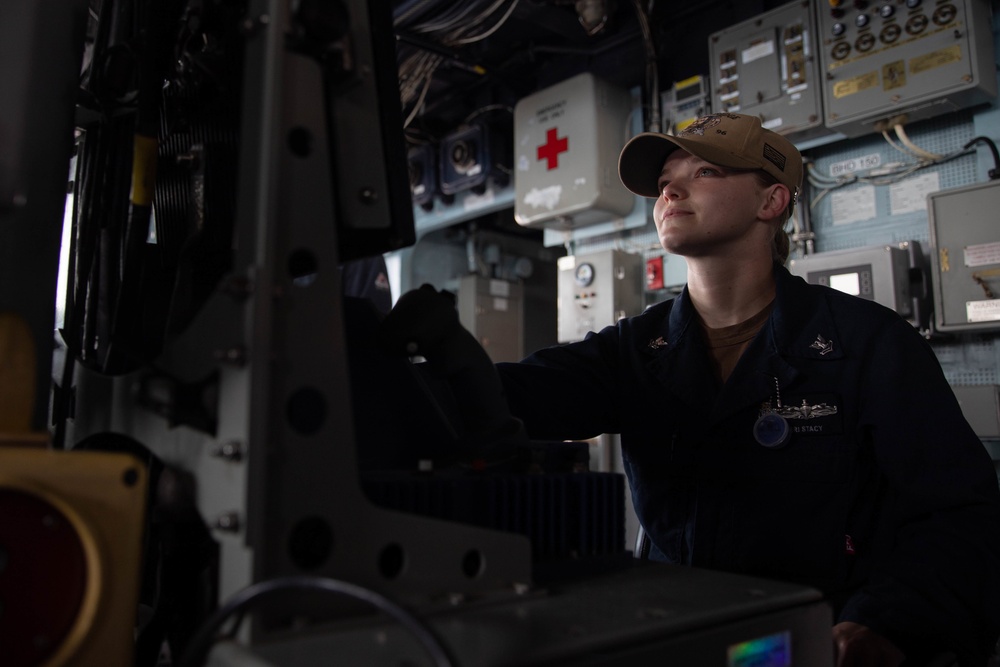 The USS Bainbridge is on a scheduled deployment in the U.S. Naval Forces Europe area of operations, employed by U.S. Sixth Fleet to defend U.S., Allied and Partner interests.