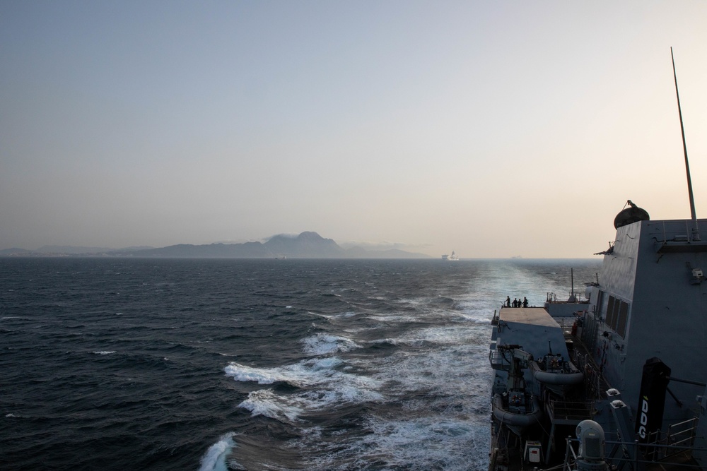 The USS Bainbridge is on a scheduled deployment in the U.S. Naval Forces Europe area of operations, employed by U.S. Sixth Fleet to defend U.S., Allied and Partner interests.