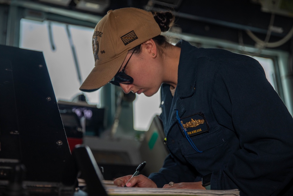 The USS Bainbridge is on a scheduled deployment in the U.S. Naval Forces Europe area of operations, employed by U.S. Sixth Fleet to defend U.S., Allied and Partner interests.