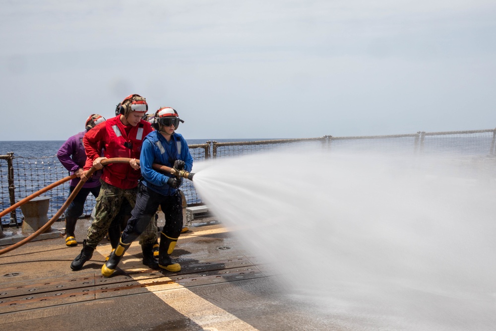 The USS Bainbridge is on a scheduled deployment in the U.S. Naval Forces Europe area of operations, employed by U.S. Sixth Fleet to defend U.S., Allied and Partner interests.