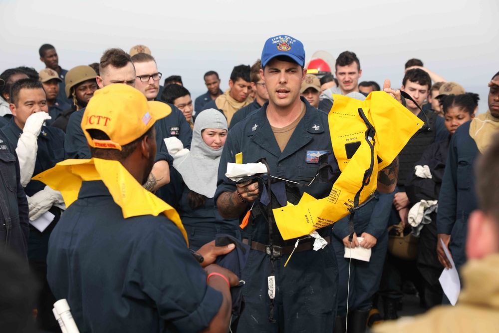 USS Cole Conducts a General Quarters drill.