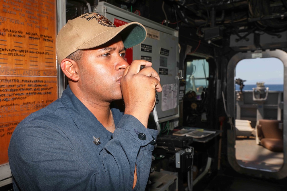 USS Cole Conducts a General Quarters drill.