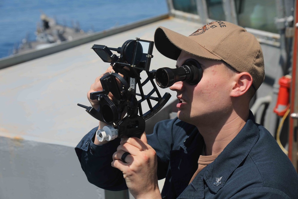 USS Cole Conducts a General Quarters drill.