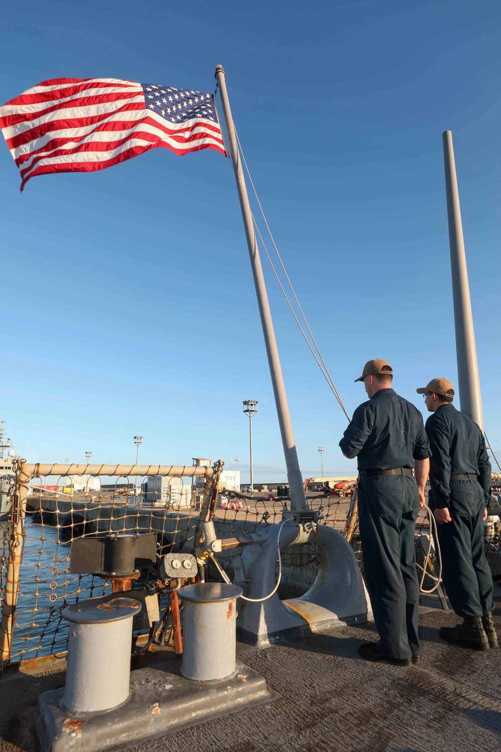 USS Cole Conducts gets underway in Rota, Spain