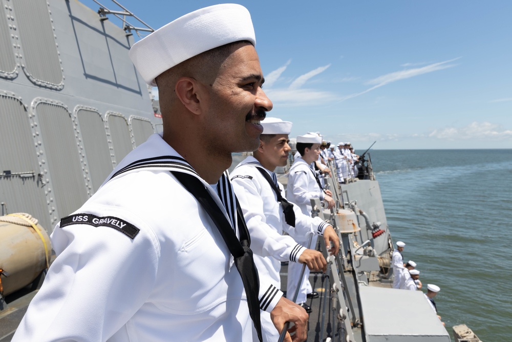 USS Gravely Returns to Homeport