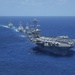 Abraham Lincoln Carrier Strike Group, Japan Maritime Self-Defense Force, Royal Australian Navy sail in formation