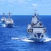 Abraham Lincoln Carrier Strike Group, Japan Maritime Self-Defense Force, Royal Australian Navy sail in formation