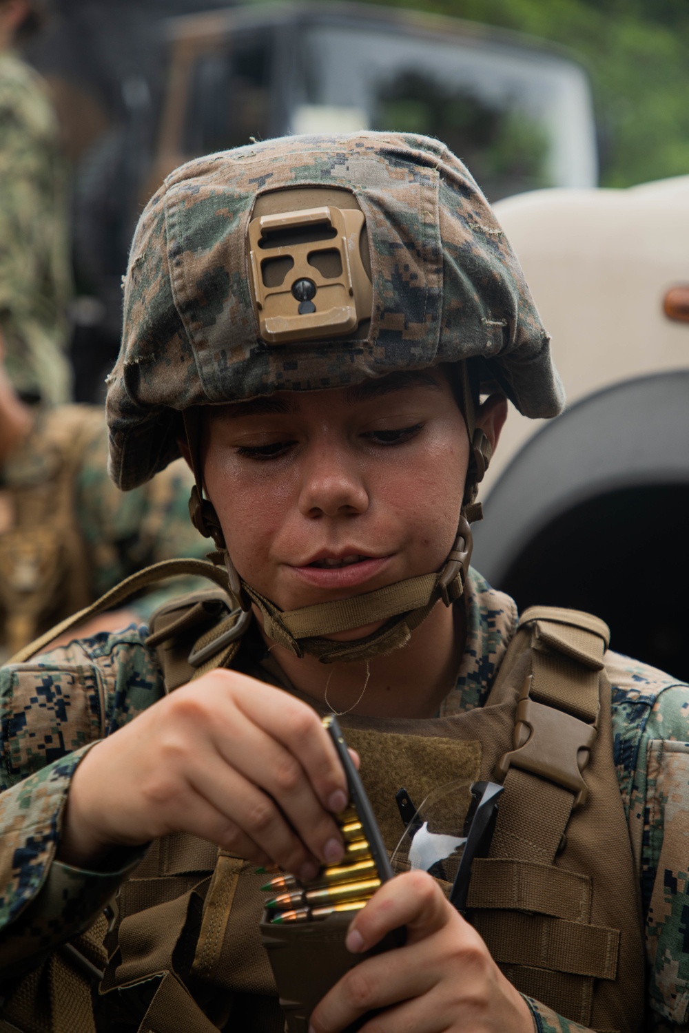 U.S. and French Marines conduct a range in Martinique