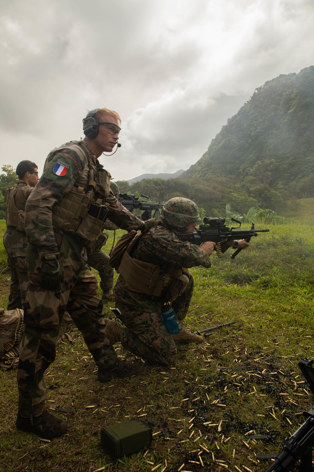 U.S. and French Marines conduct a range in Martinique