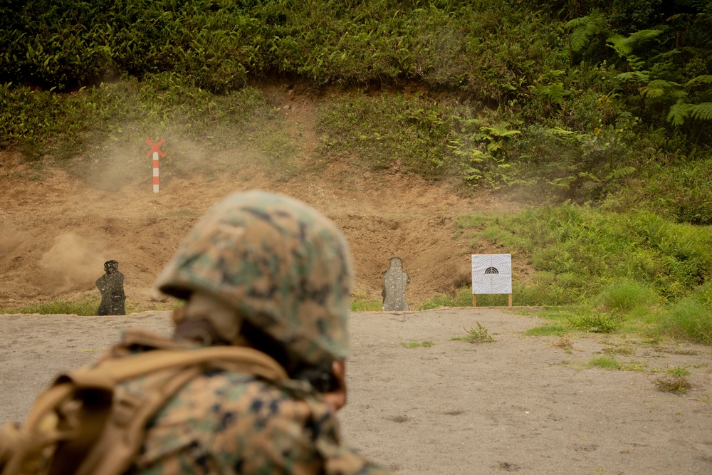 U.S. and French Marines conduct a range in Martinique